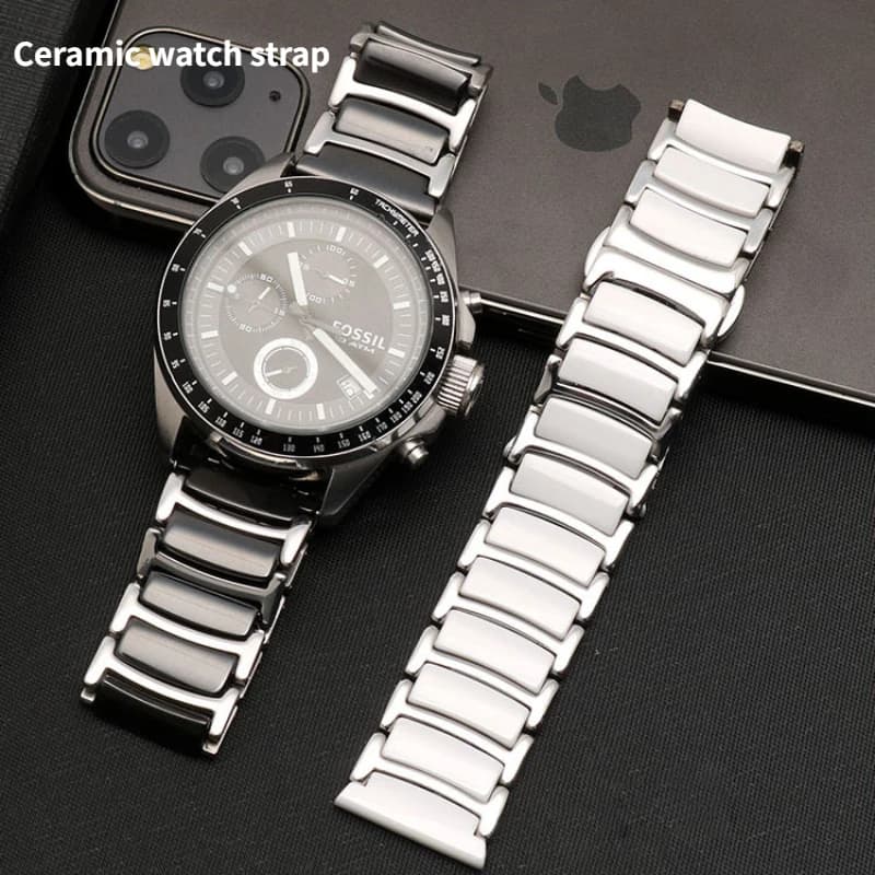 Cinturino in metallo ceramico da 20 mm per Samsung Galaxy watch 7 6 5 4 44mm 40mm Active 2 Bracciale per orologio di lusso per orologio 4 classico 46mm 42mm