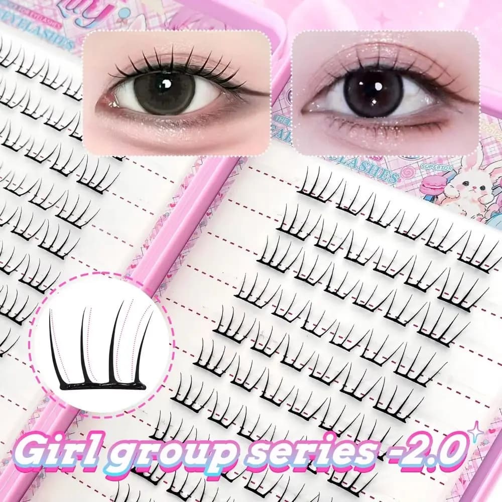 Extension Kit Autoadhesive Fin Eyelashes, 24 File, Length 8-13mm, Natural Appearance, Easy to Apply, Eye Makeup Tools