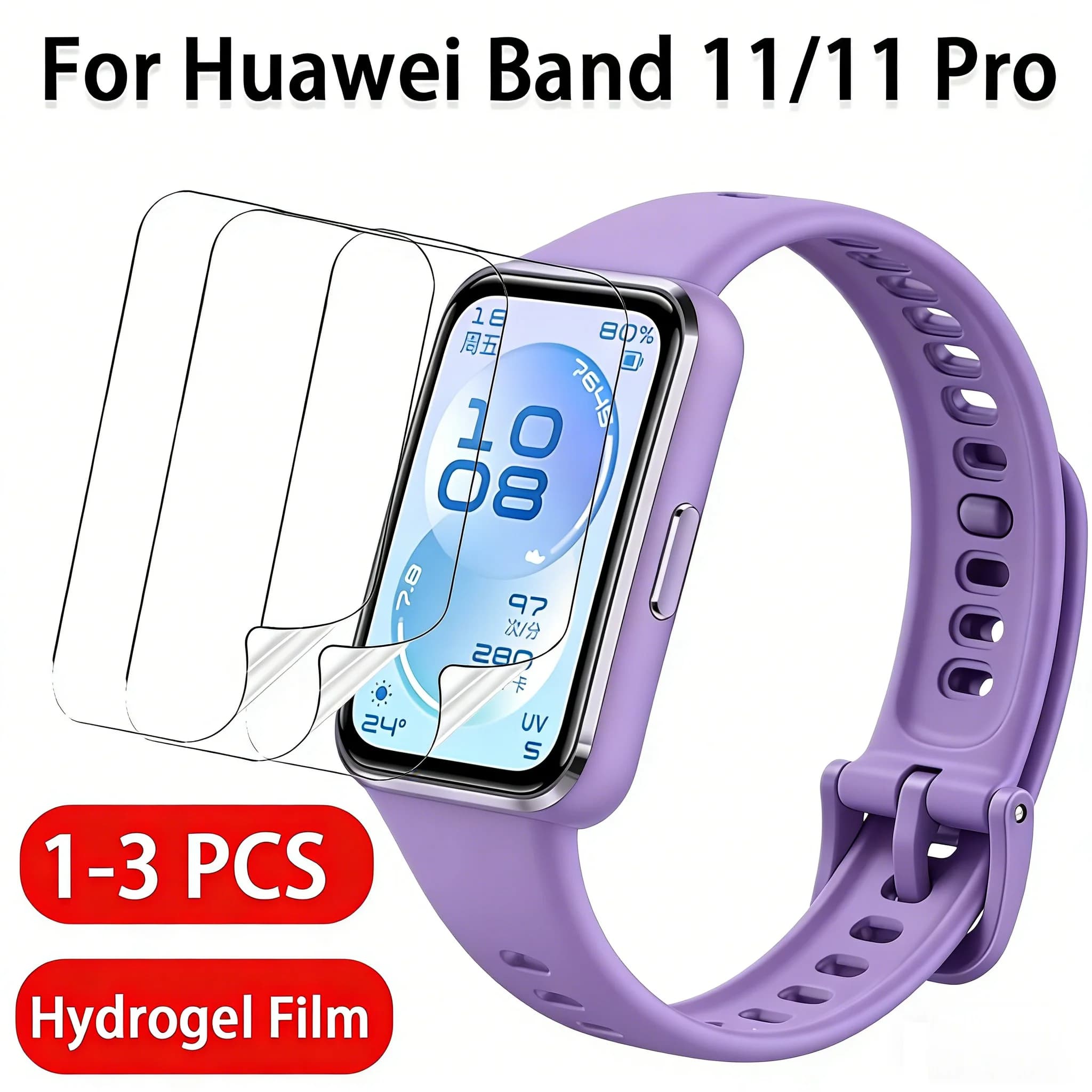Pellicole Idrogel TPU Anti-Graffio per Huawei Band 11/11 Pro Smartband, Protezione Schermo Trasparente con Copertura Completa