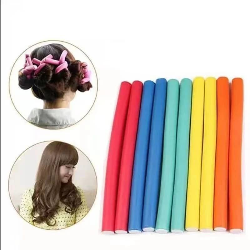 10Pcs Universal Perm Curling Bars Hair Curling Sticks Colorful Sponge Curling Iron Manual Hair Rollers For Beauty Personal Care