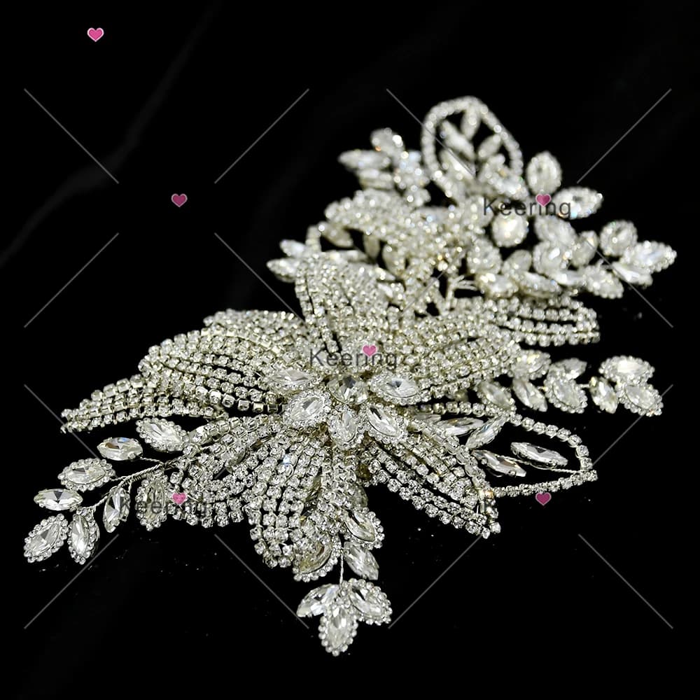 (1PCS) Luxury Crystal Rhinestone Alloy Wedding Headband Vintage Bridal Headdress Accessories Handmade Party Headpiece WHD-095