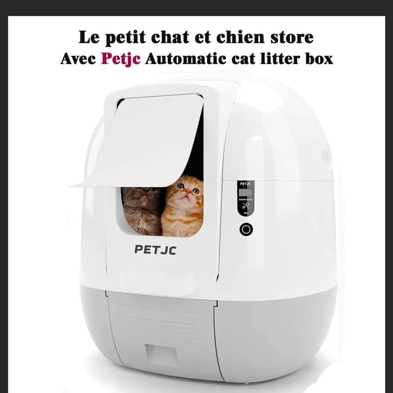 PETJC scatola per lettiera per gatti di grandi dimensioni intelligente automatica macchina per feci completamente chiusa vaschetta antispruzzo toilette per gatti autopulente
