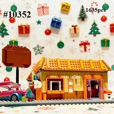 Set di Blocchi da Costruzione Modello Hamburger Shop 10352 Compatibile con Particelle Legoed Adatto per Regali di Natale 1635 Pezzi