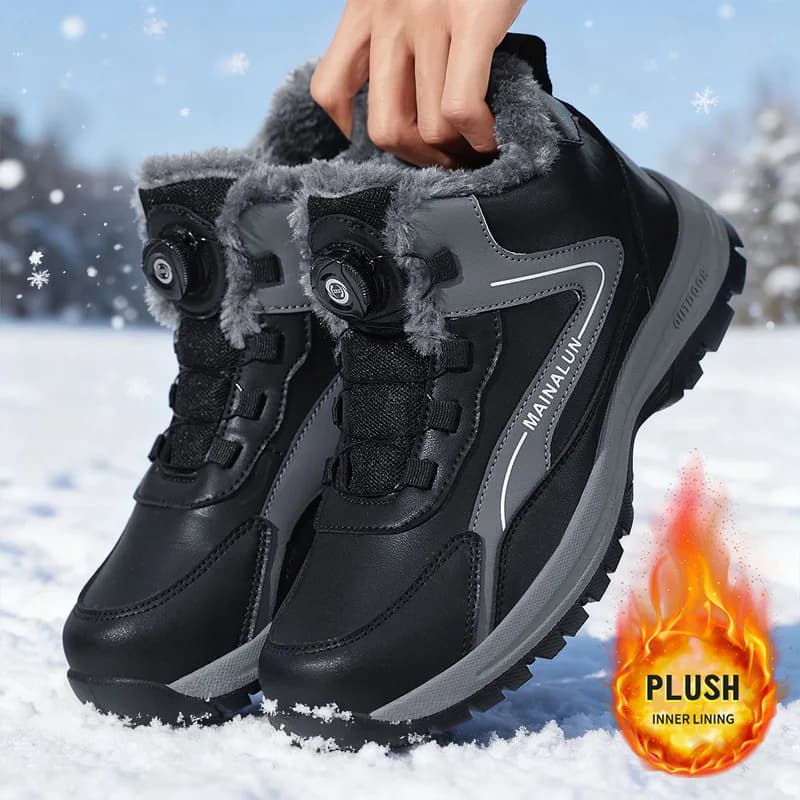 Stivali da neve da uomo Stivali da trekking comodi e caldi invernali Sneakers da uomo all'aperto Scarpe sportive impermeabili Scarpe da trekking resistenti all'usura