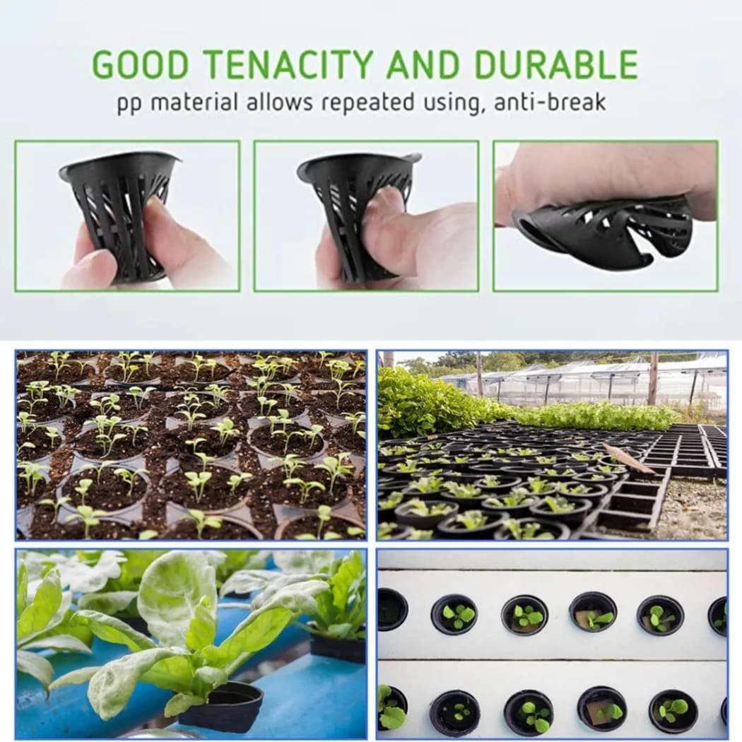 25 mesh glasses for garden plant containers made of plastic material suitable for the use of aeroptronic and cloning machines