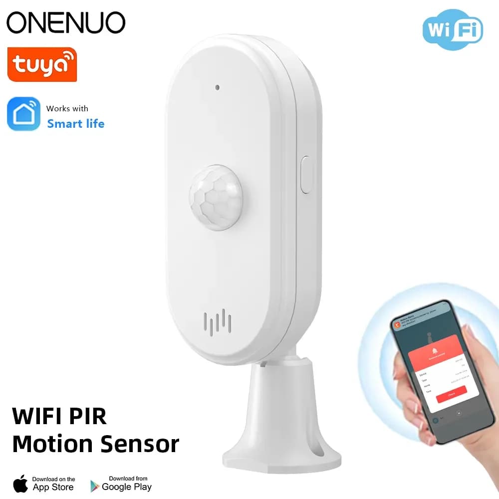 ONENUO Tuya WiFi sicurezza antifurto movimento a infrarossi sensori di movimento PIR umano rilevatore Smart Life PIR sicurezza domestica