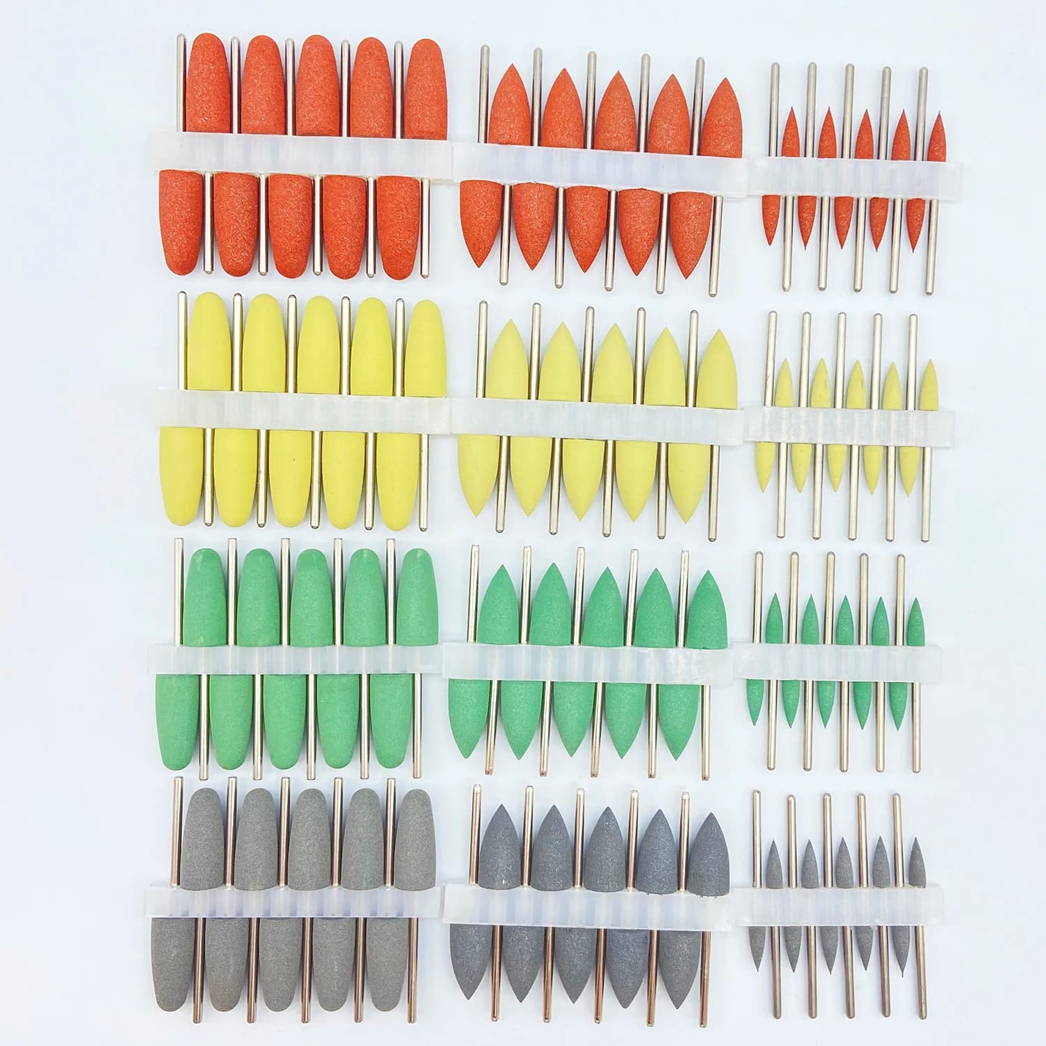 10 Pz/set Dentale Rubber Silicone Polishers Brakes teeth whitening 2.35mm HP Gambo Drill Rotating Polishing Dentale Heads
