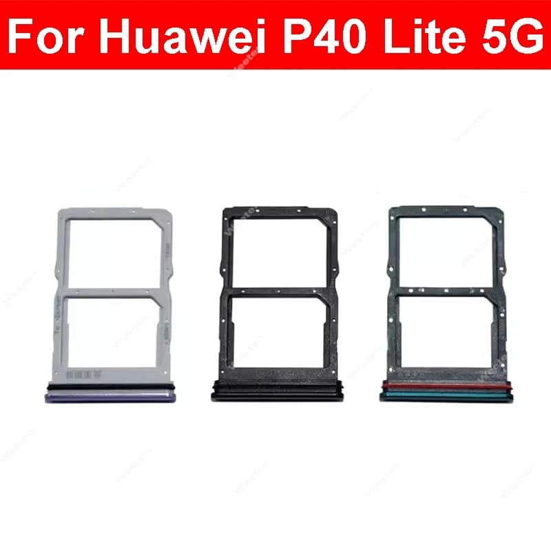 Sim Card Tray For Huawei P40 Lite 5G SIM Card Slot Socket Holder Sim Card Reader Adapter Replacement Repair Parts