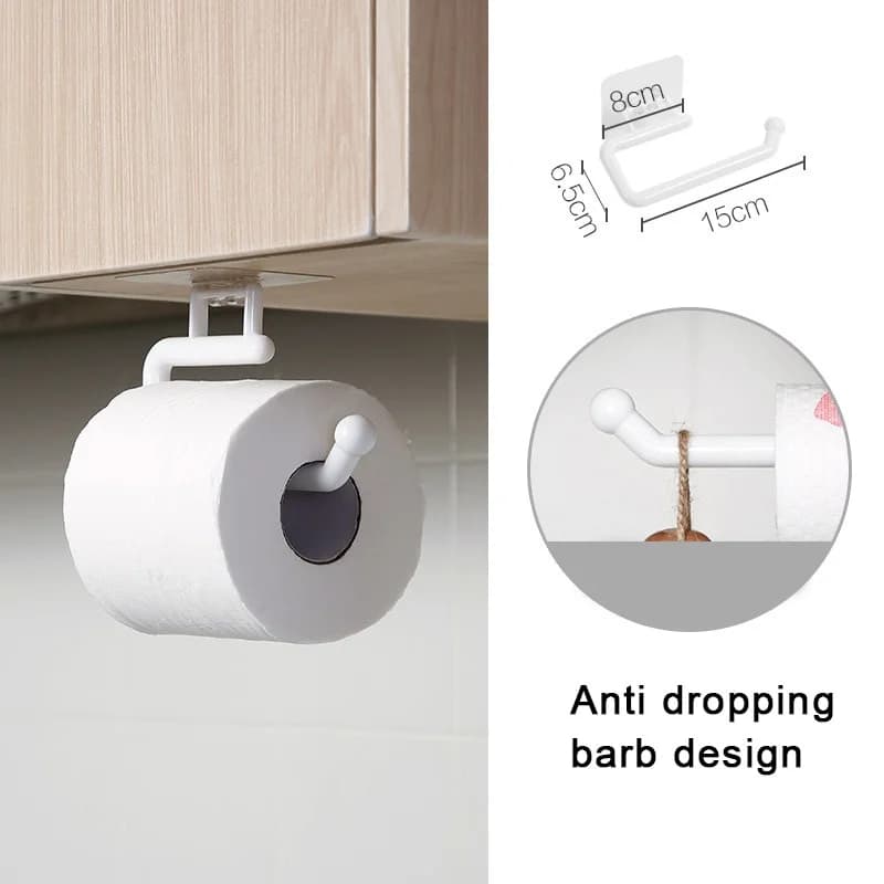 2Pcs/Lot Punch Free Wall Mount Kitchen Paper Towel Holder Cabinet Rag Hanging Bar Bathroom Towel Organizer Rack
