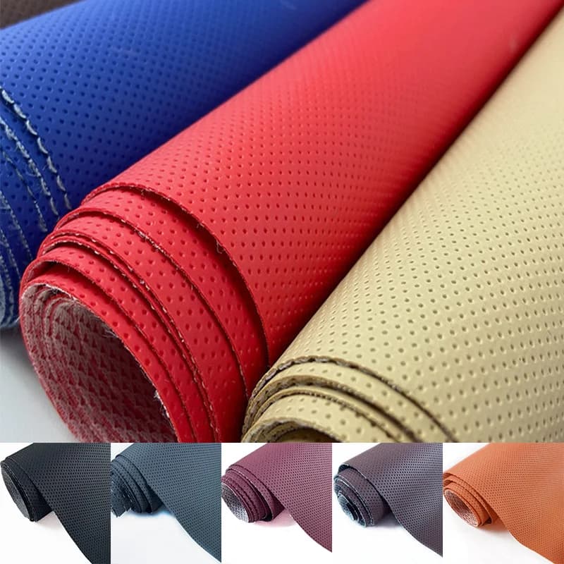 Width160cm Frosted Artificial Leather Fabric By Meter for Car Decoration Sofacovers Sewing Plain Dots Pattern Waterproof Textile