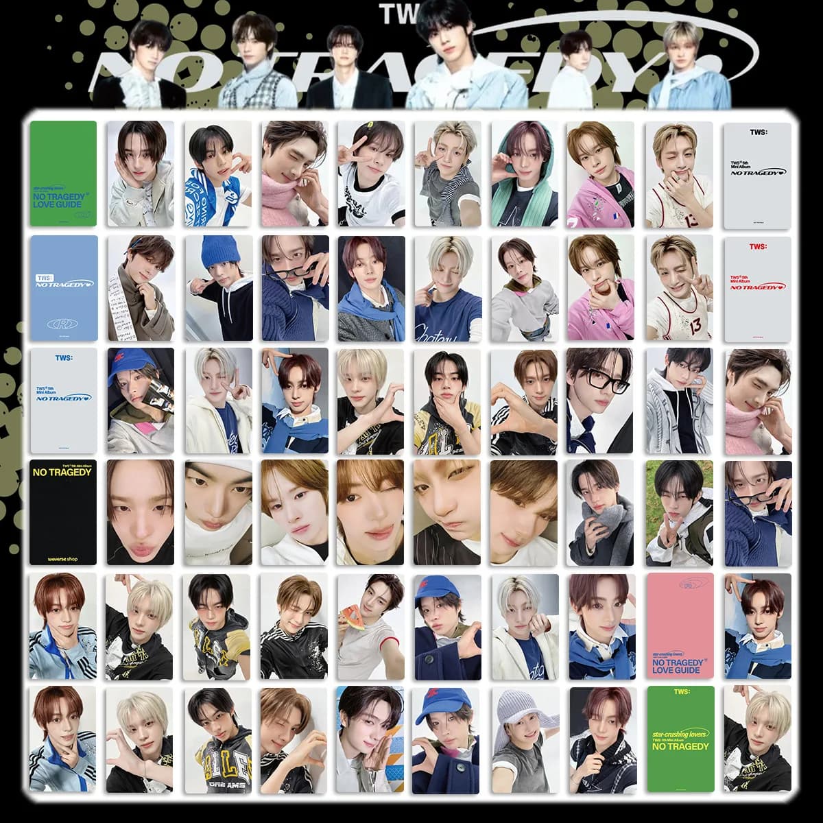 New Kpop mini 5th album EP NO TRAGEDY,Shinyu Dohoon Hanjin TWS,(You,You) fan support special photocard POB lucky draw PC Gift