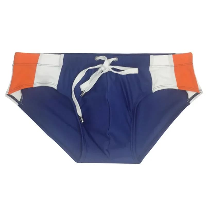 2025Costumi da bagno a triangolo abbinati a colori laterali da uomo legati e aderenti, slip da spiaggia da uomo alla moda, UXH332