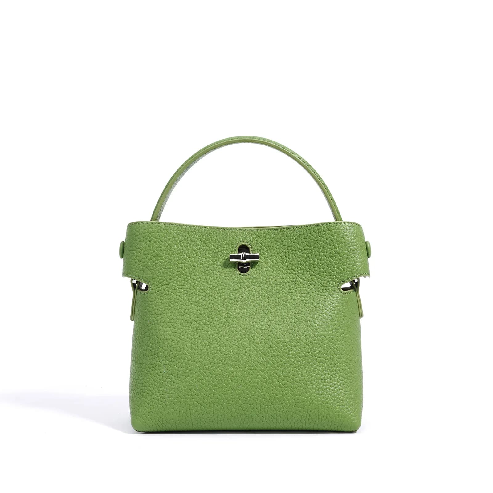 Borsa tote di design alla moda con forma quadrata originale e logo a lettere, utilizzabile anche come borsa fasciatoio versatile da donna