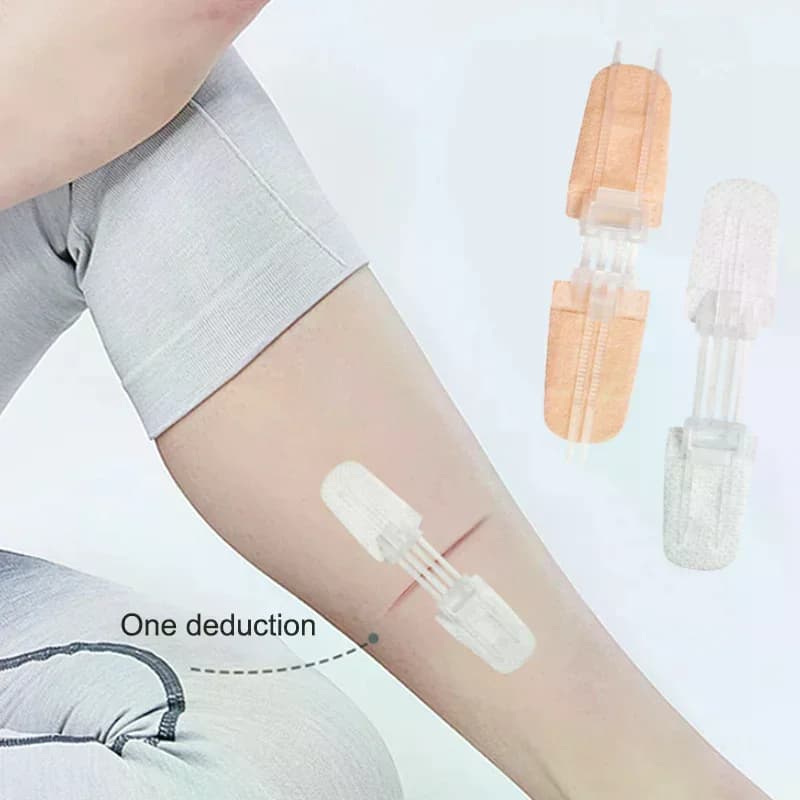 Zipper Band Aid Painless Wound Closure Patch Suture Free Emergency Medical Plaster For Quick First Aid Kits