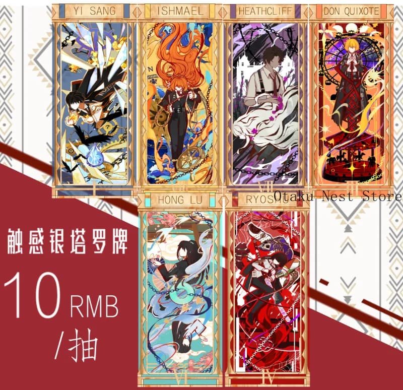 Anime Limbus Company Ishmael Don Quixote Hong Lu Ryoshu Acrylic Standee Desktop Ornament Tarot Card Birthday Gift Xmas Cosplay