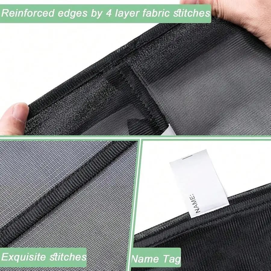 2 Pack Mesh XL Laundry Bags,Machine Washable Dirty Clothes Organizer With Drawstring And ID Tag, Large Laundry Hamper Liner
