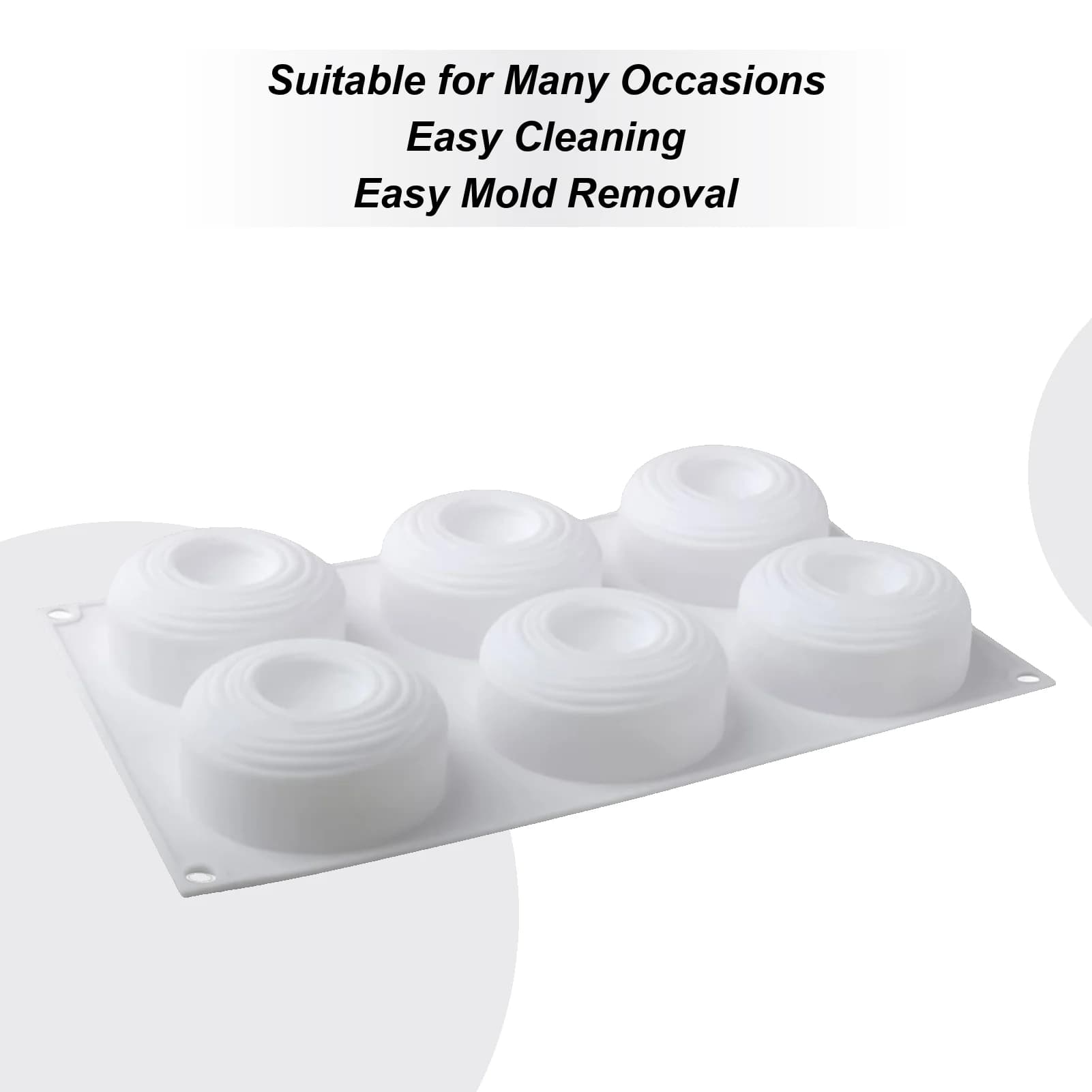 Stampi in silicone per cuocere budino stampo antiaderente riutilizzabile stampo da forno per torte cupcake cioccolato ghiaccio dolcetti cibo muffin