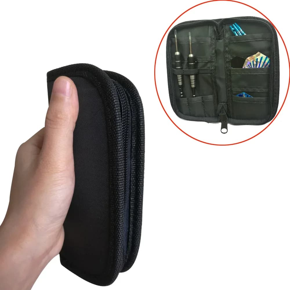 Custodia per freccette borsa a portafoglio borsa in tessuto Oxford punta morbida punta in acciaio freccette borsa per il trasporto con 2 set