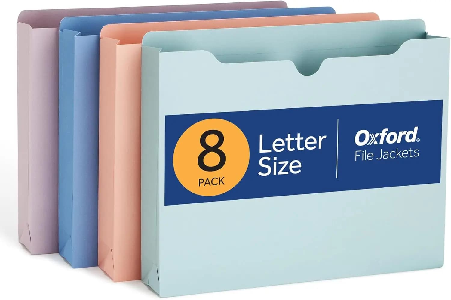 Expanding File Folders, 8 Pack, Closed Sides, Expands 2', 4 Pastel Colors, Letter Size (8.5' x 11'), Color-Coding for School, Of