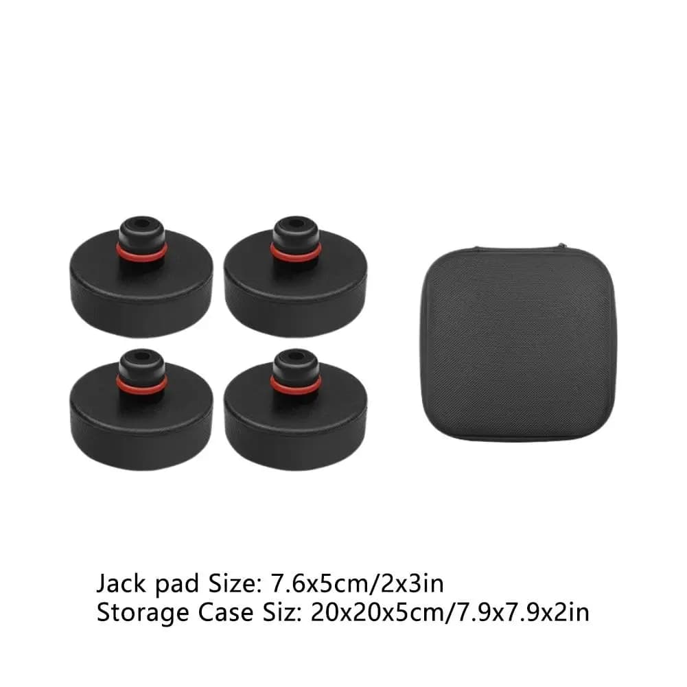 1/4 pezzi strumento adattatore jack di sollevamento in gomma per Tesla modello 3/Y/S/X 2017-2024 con scatola di immagazzinaggio accessori pad jack di sollevamento