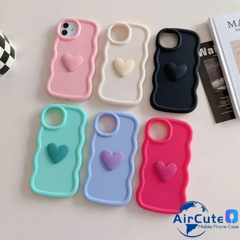 Cover 3D Love Candy Wavy Soft Case per Samsung Galaxy A17 A16 A15 A14 A13 A12 A11 A07 A06 A05S A05 A04S A03S A03 A02S A10 A10S 5G