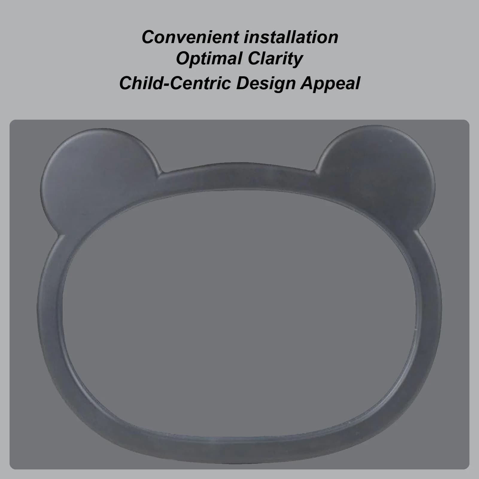 Specchio per auto per bambino Specchio per auto girevole a 360 gradi Specchio posteriore con cornice per cartoni animati Monitor di sicurezza retrovisore infrangibile per