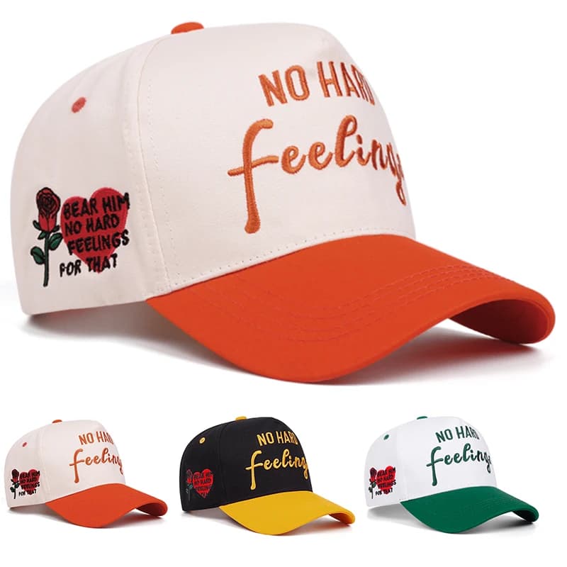 NO HARD lettera rosa ricamo berretti da baseball donna uomo outdoor hip-hop casual cappello d'anatra