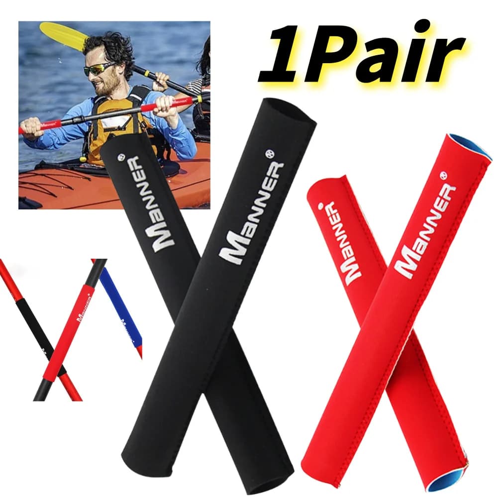 1Pair Canoa Paddle Manicotto Protettivo Antiscivolo Barca PaddlIing Avvolge Copertura Morbida Blister Prevenzione Barca Kayak Accessori