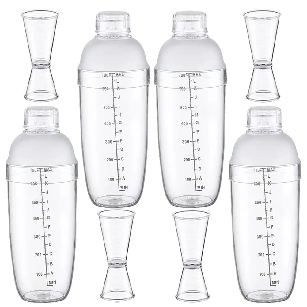1Set Professional Bar Shaker Set Stainless Steel Cocktail Shaker with Strainer Anti-Leak Sealing for Home Bar Bartender Milk Tea
