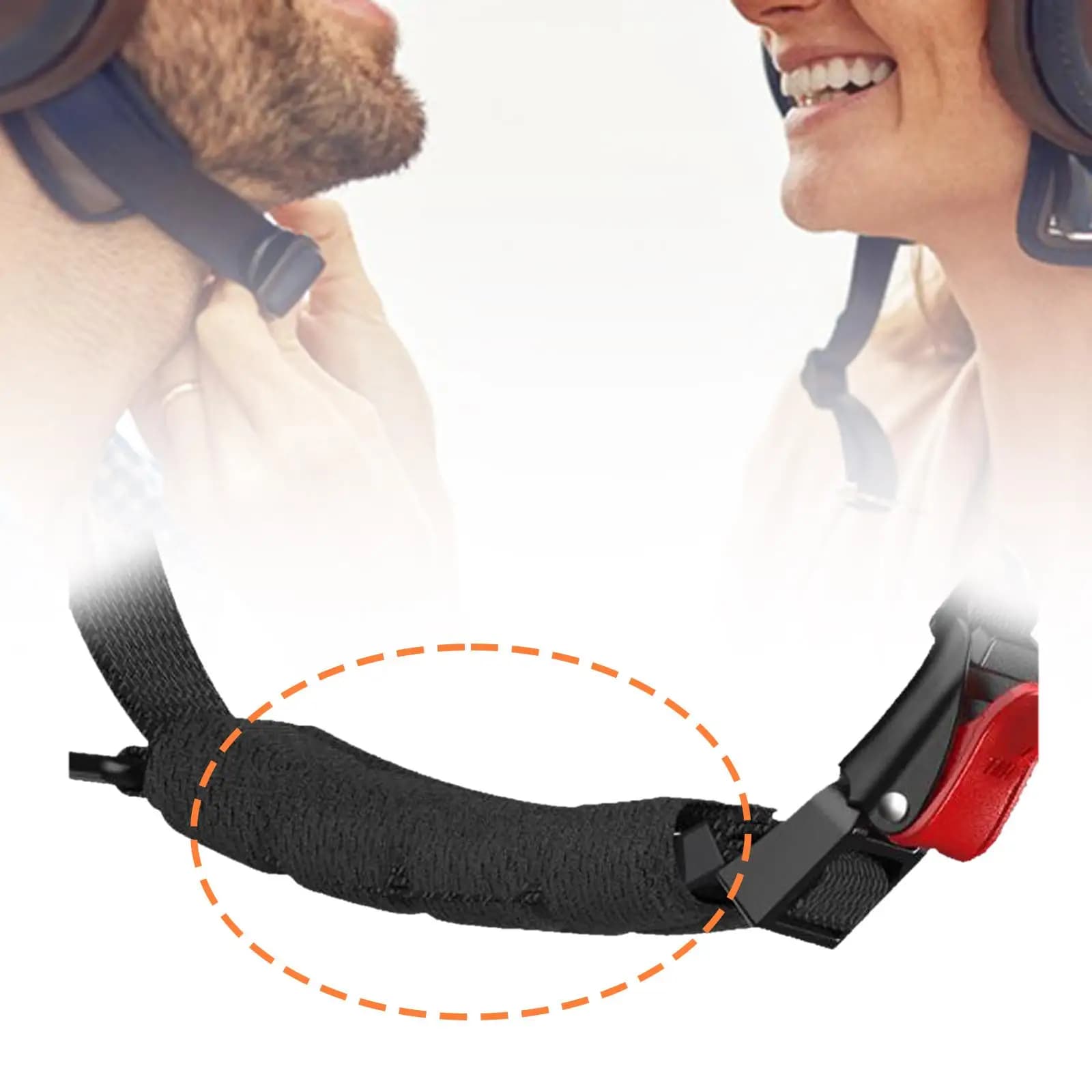 Durevole cuscino per il mento, fodera per tappetino, cuscino in tessuto morbido, accessorio per casco per bici, moto, uso esterno