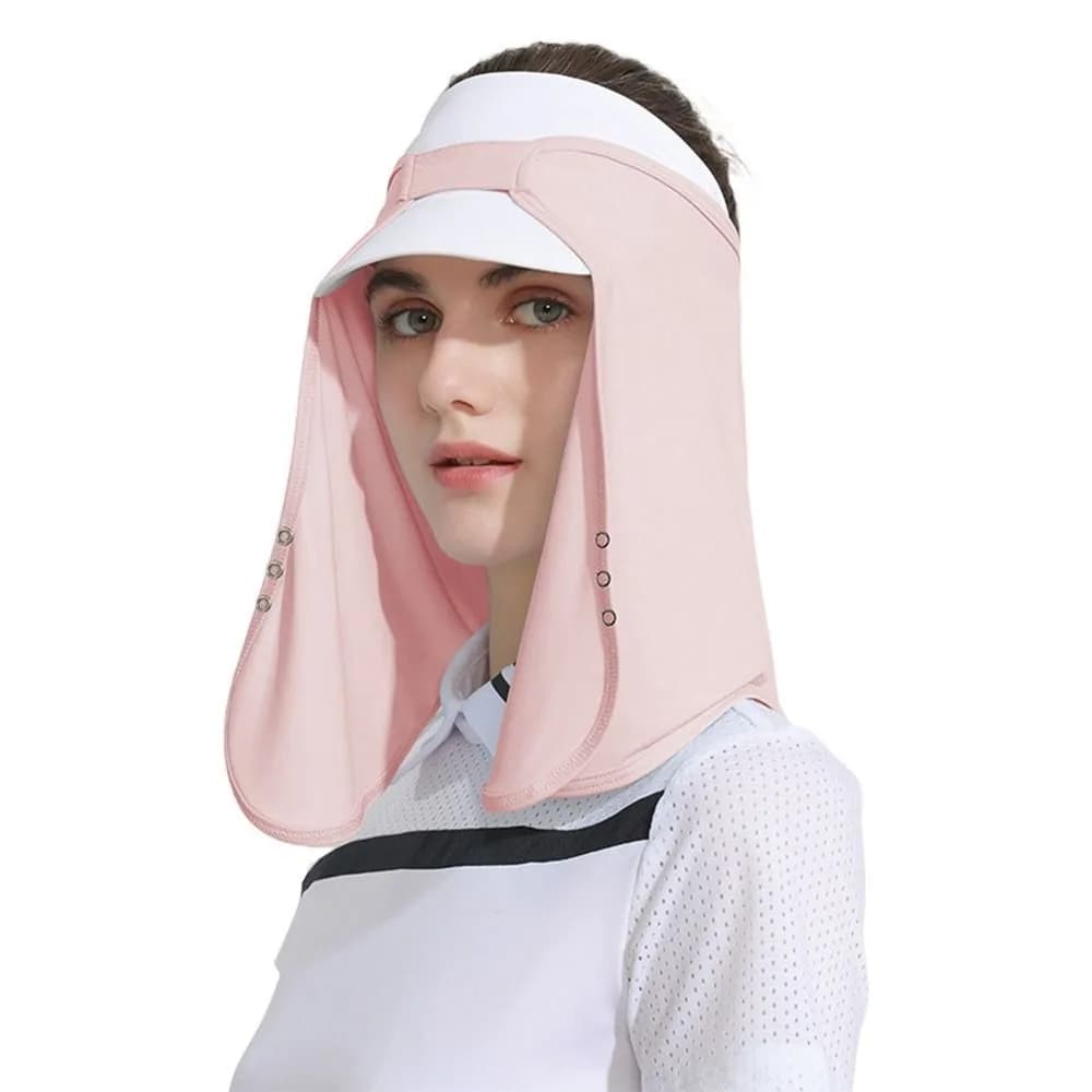 New UPF50+ Anti-UV Face Cover Neck Cover Skin Friendly Bucket Cap Breathable Veil Summer