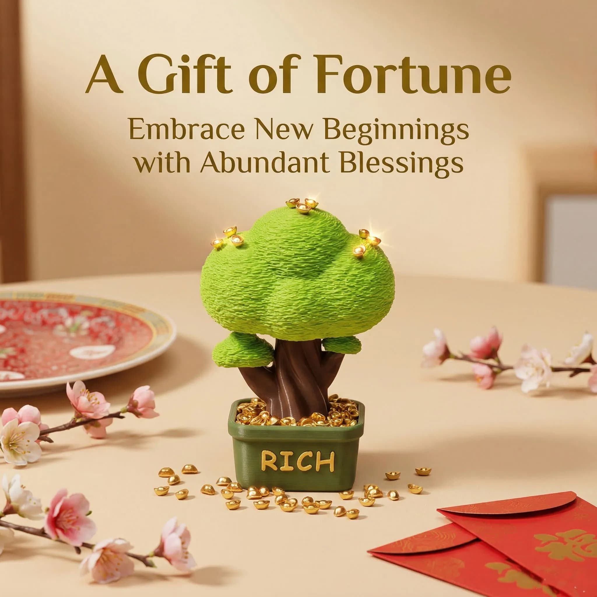 3D Printed Money Tree Wealth Tree Potted Plant Statue Model Ornament Toy Gift for Kids Creative Trendy Plaything Ready Stock