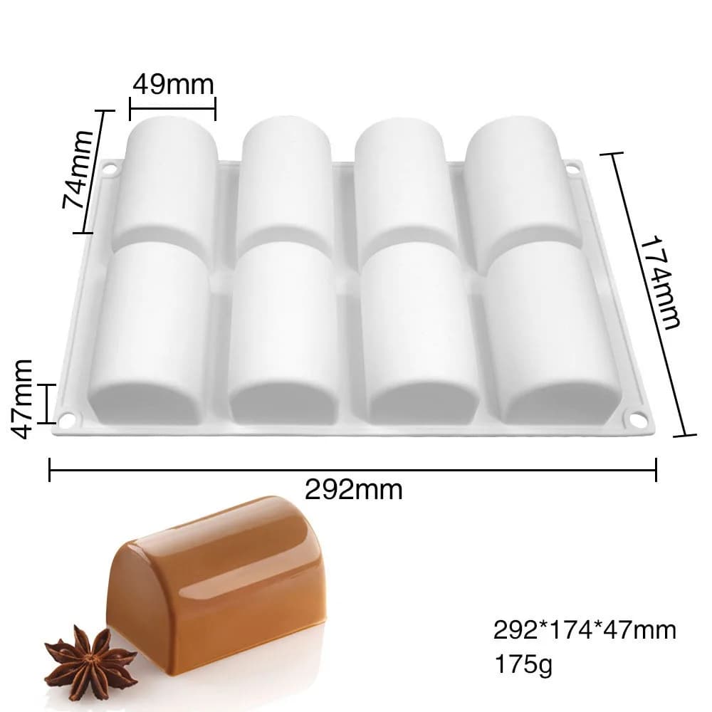 Stampo in Silicone Durevole per Mousse e Torte, Antiaderente, Facile da Sformare, per Cioccolato e Ghiaccio, Grado Alimentare, Utensile da Cucina Fai-da-Te