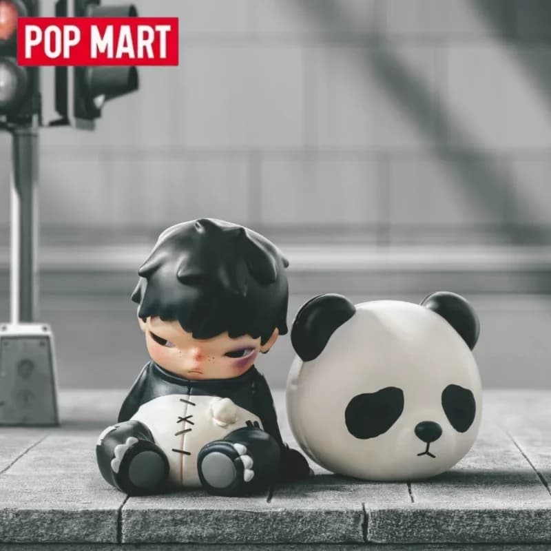 Pop Mart Serie Hirono BAMBOLA PANDA Figura anime Scatola cieca Scatola misteriosa Guess Bag Giocattoli Bambola Cute Anime Figure Ornamenti per il desktop
