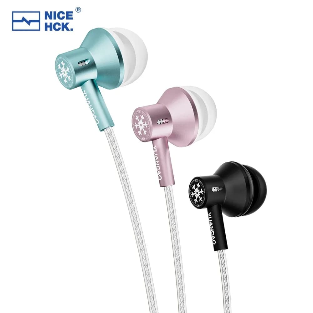 Auricolari In-Ear NICEHCK StringSnow con Driver Dinamico da 10mm, Connettore 3.5mm/Type-C, Microfono HD per Musica, Sport e Giochi