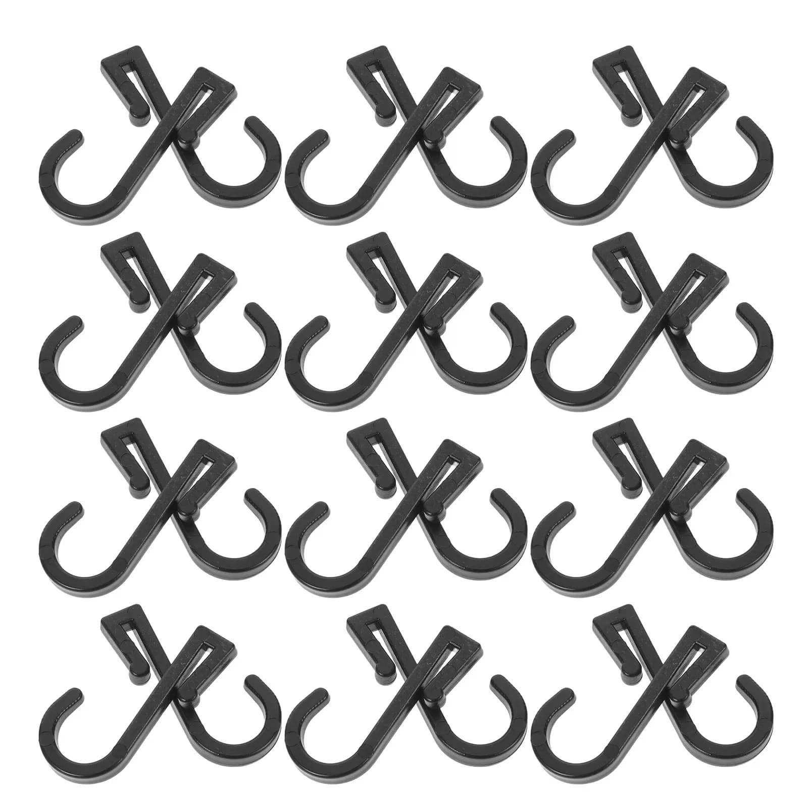 100Pcs Plastic S Hooks Flat Design Heavy Duty Wall Mount Hooks for Kitchen Bathroom Shower Curtain Track Wire Shelf