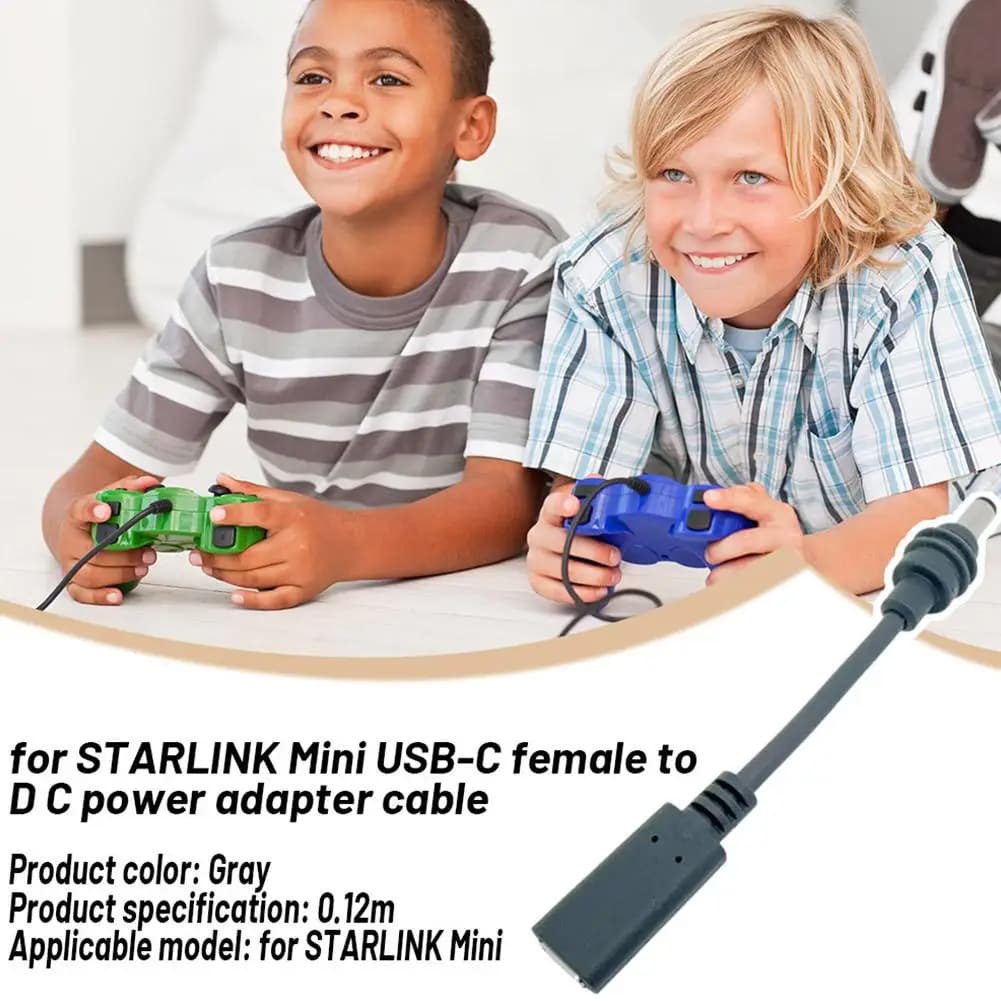 Cavo di alimentazione da USB-C a CC per STARLINK Mini USB-C femmina a CC Cavo adattatore di alimentazione resistente alle intemperie per uso esterno per Starlink Mini