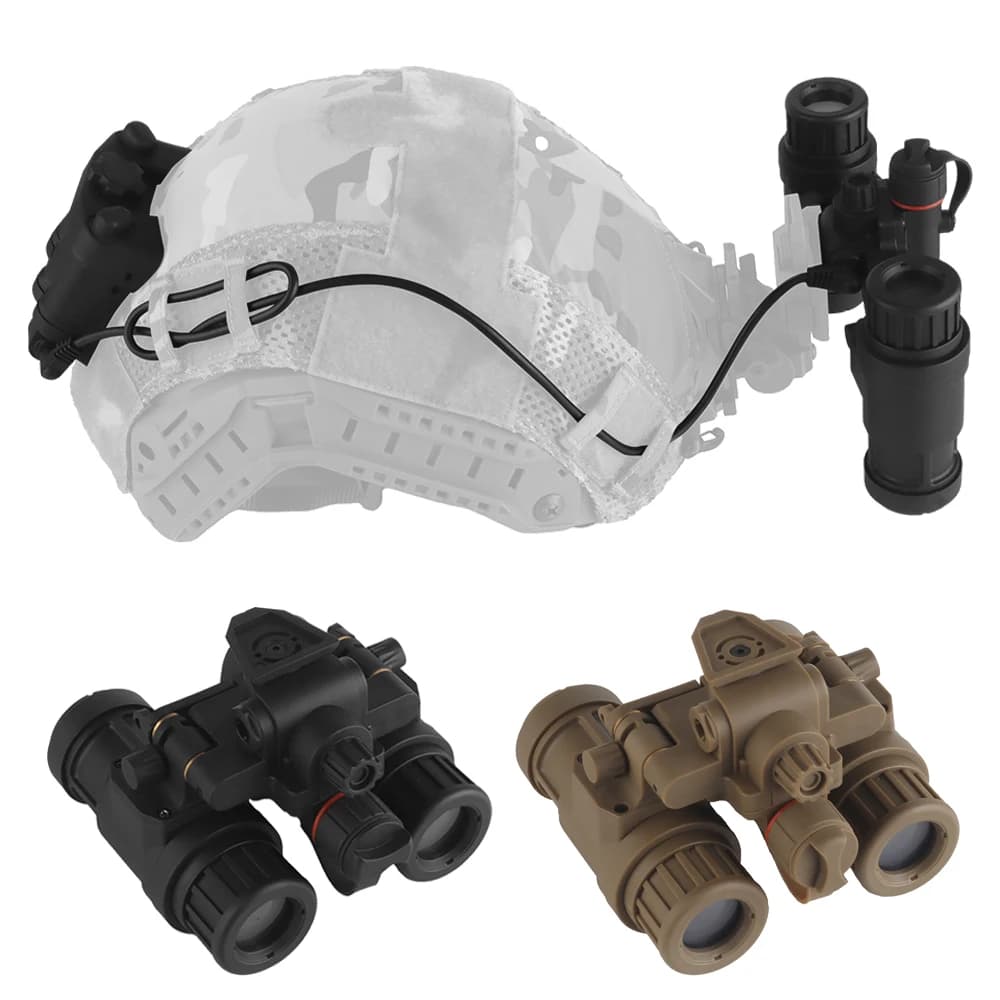 Casco tattico AN/PVS31 Occhiali per la visione notturna Scatola batteria Modello fittizio Caccia Tiro Casco softair Binoculare Puntelli Cosplay
