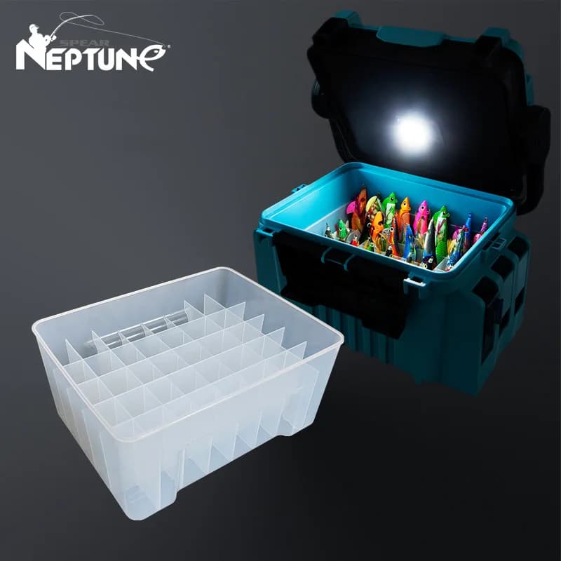 40 grids plastic fishing gear box Webfoot Octopus Egi Storage Organizer Carton Lined Squid Jig Container Hard Lure Sea Tool Case