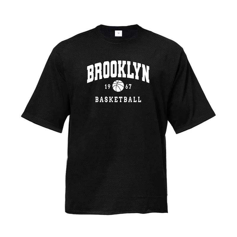 Brooklyn 1967 basket stampato T-Shirt da corsa da uomo estate allentata Quick Dry Mesh palestra abbigliamento Fitness maglietta sportiva a mezza manica