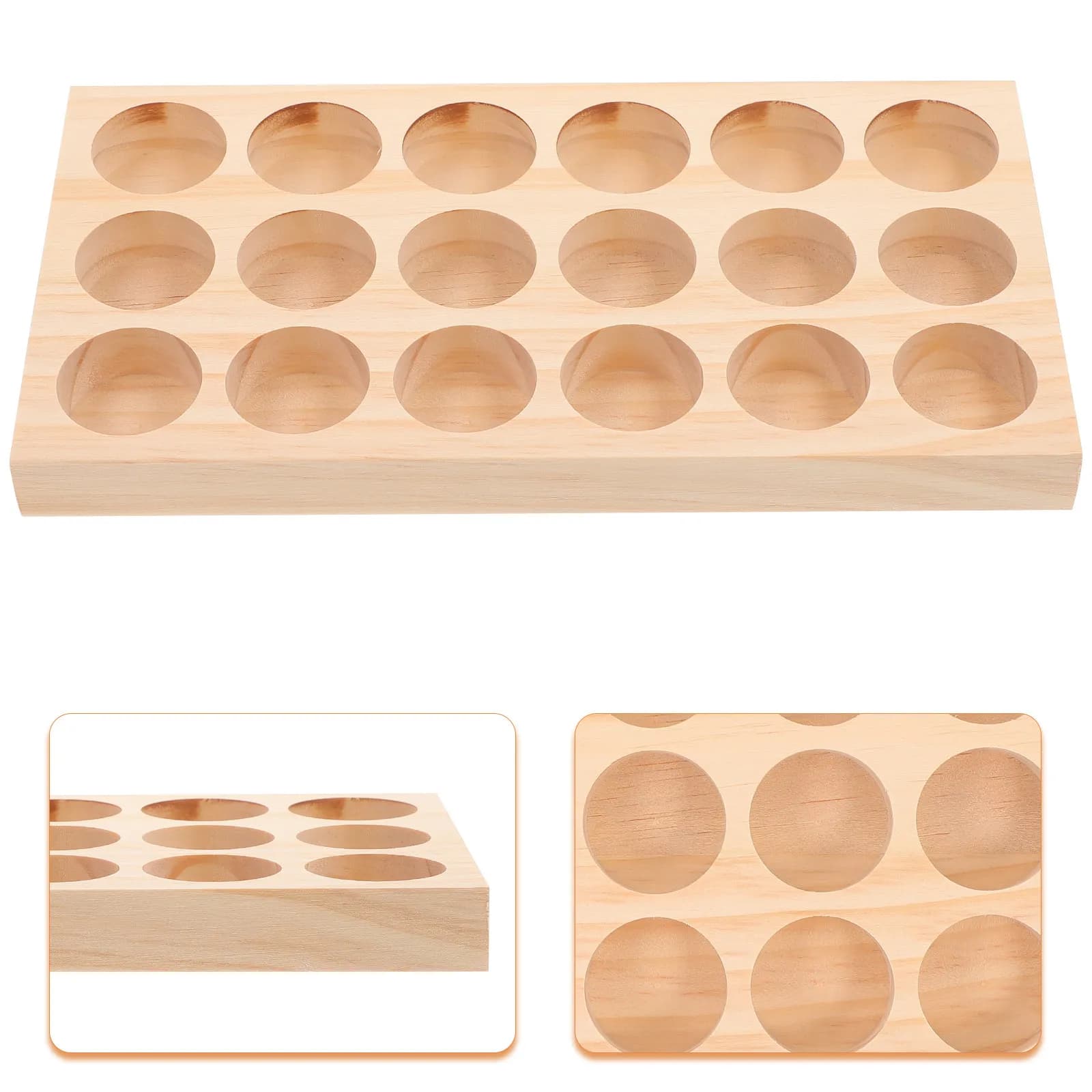 Porta Oli Essenziali in Legno, Organizzatore con 18 Scomparti, Espositore Multifunzione per Bottiglie di Oli Essenziali, Supporto per Bottigliette