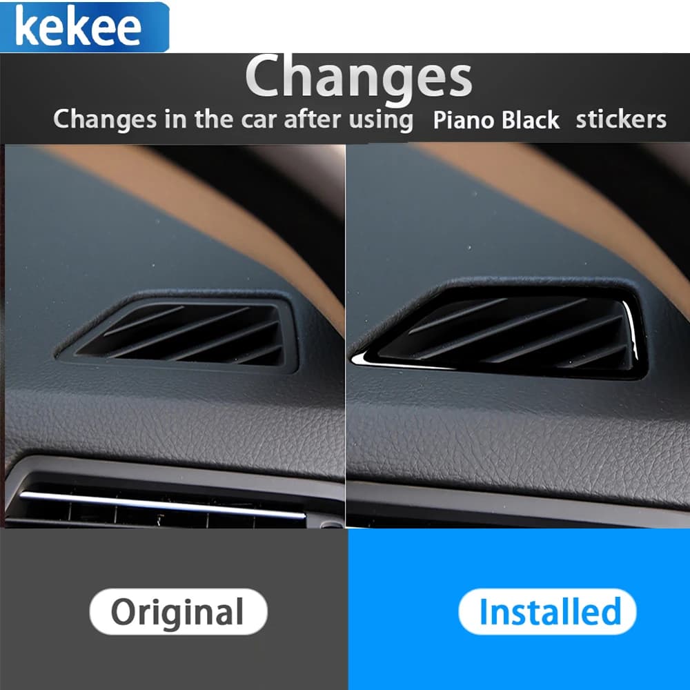 For BMW series 5 for F07 5GT 535i 2010-2016 piano black instrument panel Auto air conditioning air vents coating Auto