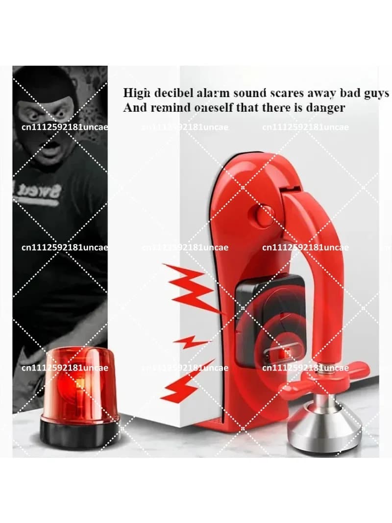 Portable Zinc Alloy Door Alarm, Anti-Collision & Anti-Theft Security Device for Home Hotel Use with Loud Alarm