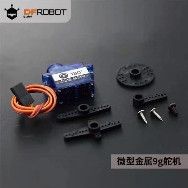 Set ingranaggi metallici DMS-MG90 servo da 9 g (1,8 kg) cuscinetto in metallo compatibile con arduino