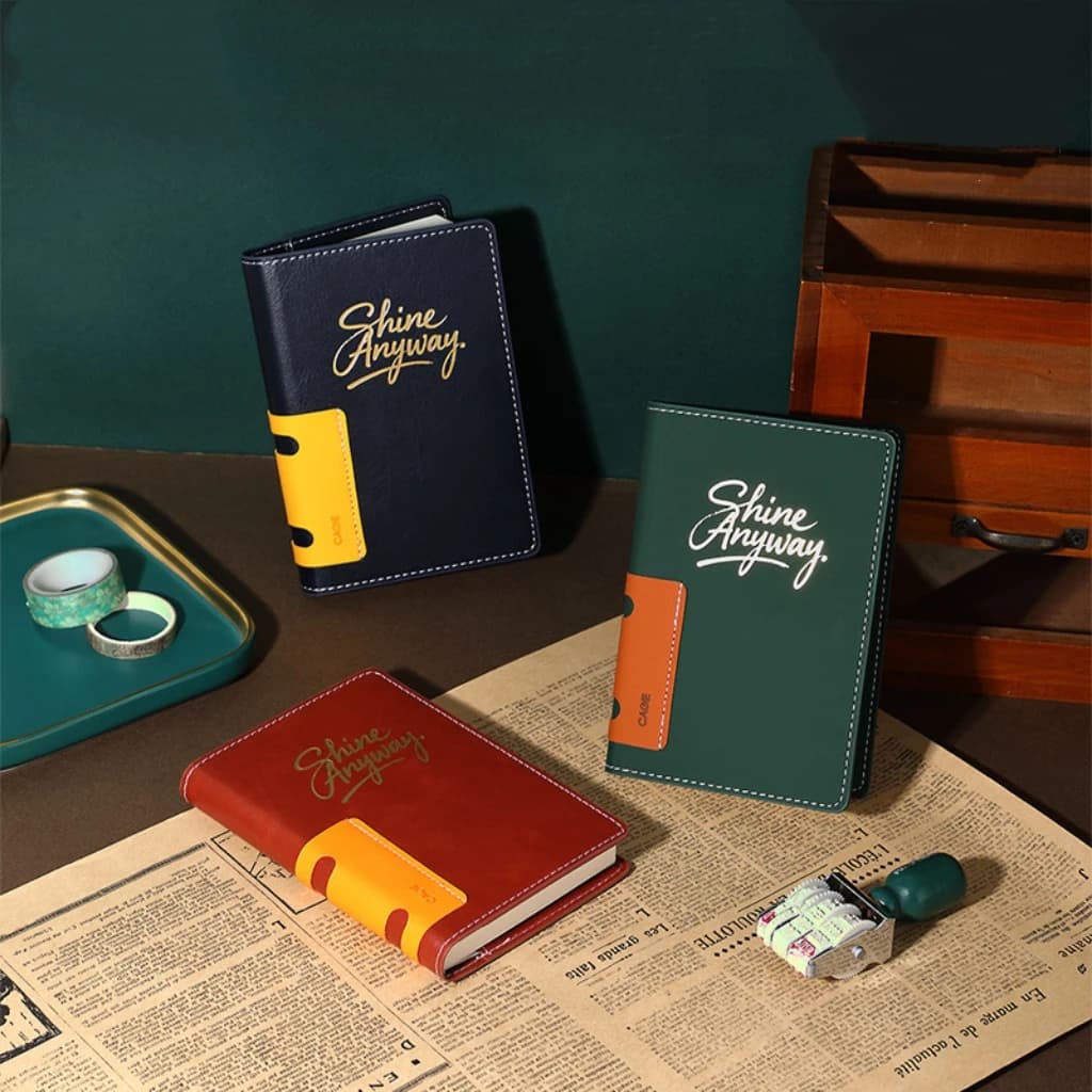 A7 Fashion PU Leather Pocket Journal - Portable Creative Notebook for On-the-Go Writing & Ideas A7 Trendy Faux Leather Notebook