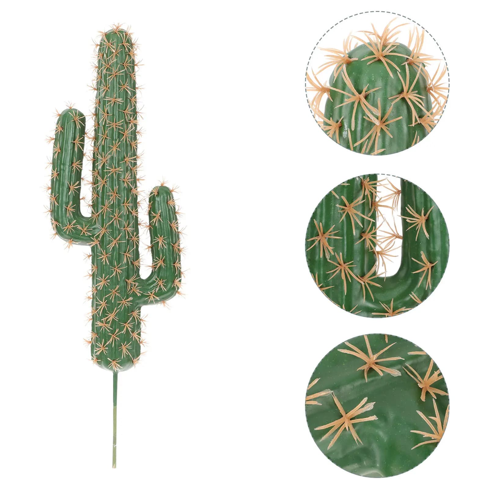 Cactus Artificiale Senza Vaso, Design Realistico, Pianta Decorativa per Interni, Ornamento da Tavolo, Decorazione per Giardino