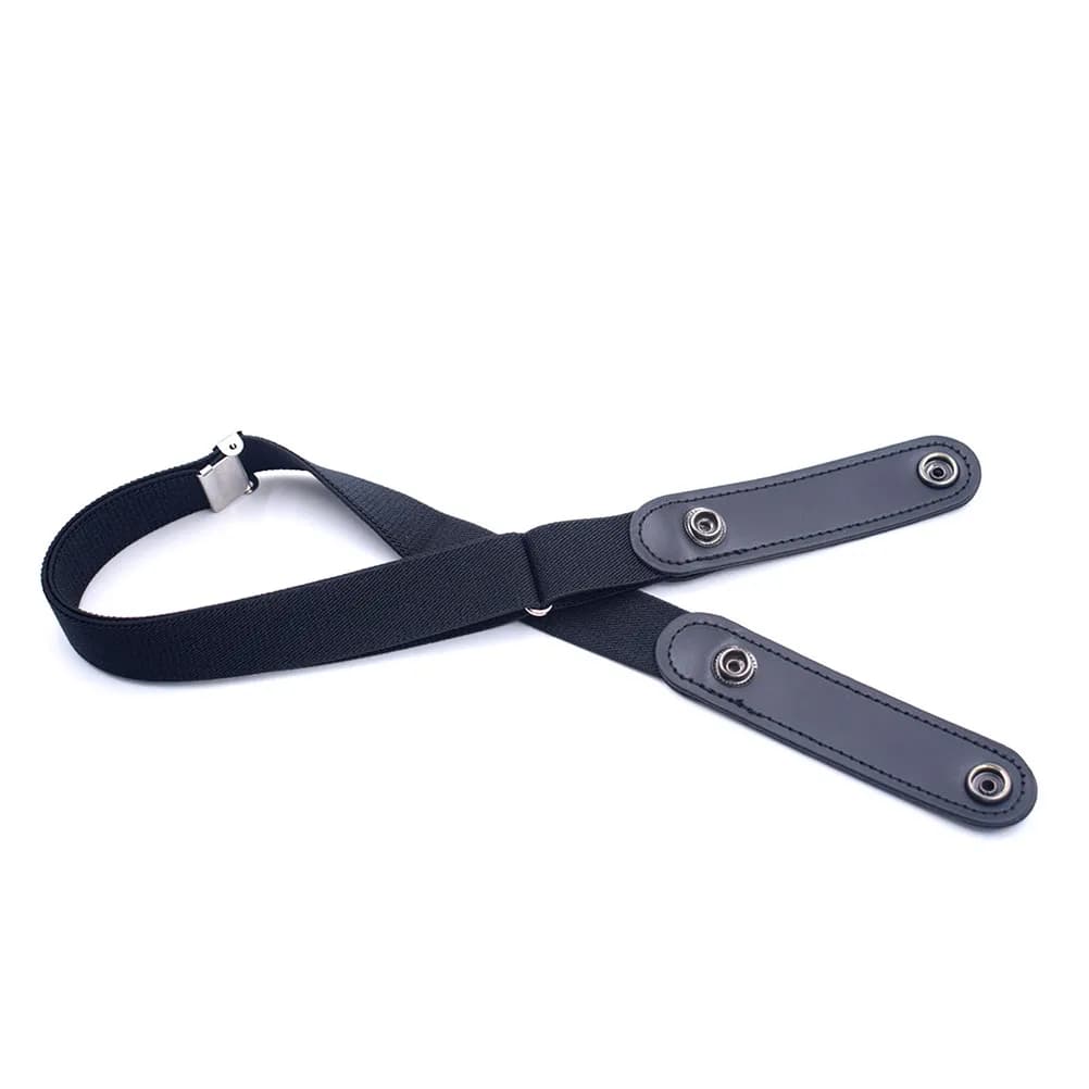 Elastic Adjustable No Buckle Unisex Stretch Waist Belt Black Buckle Free Flexible Elastic Belt for Jeans Pants Dress Comfortable