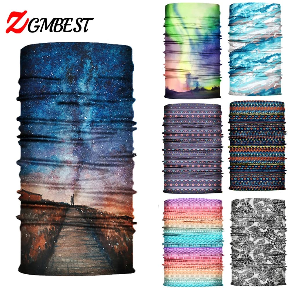 Ghetta per il collo all'aperto Bandana Fascia per capelli Bandane a tubo Sciarpa Escursionismo Ciclismo PescaMezza maschera Copri collo per donna Uomo