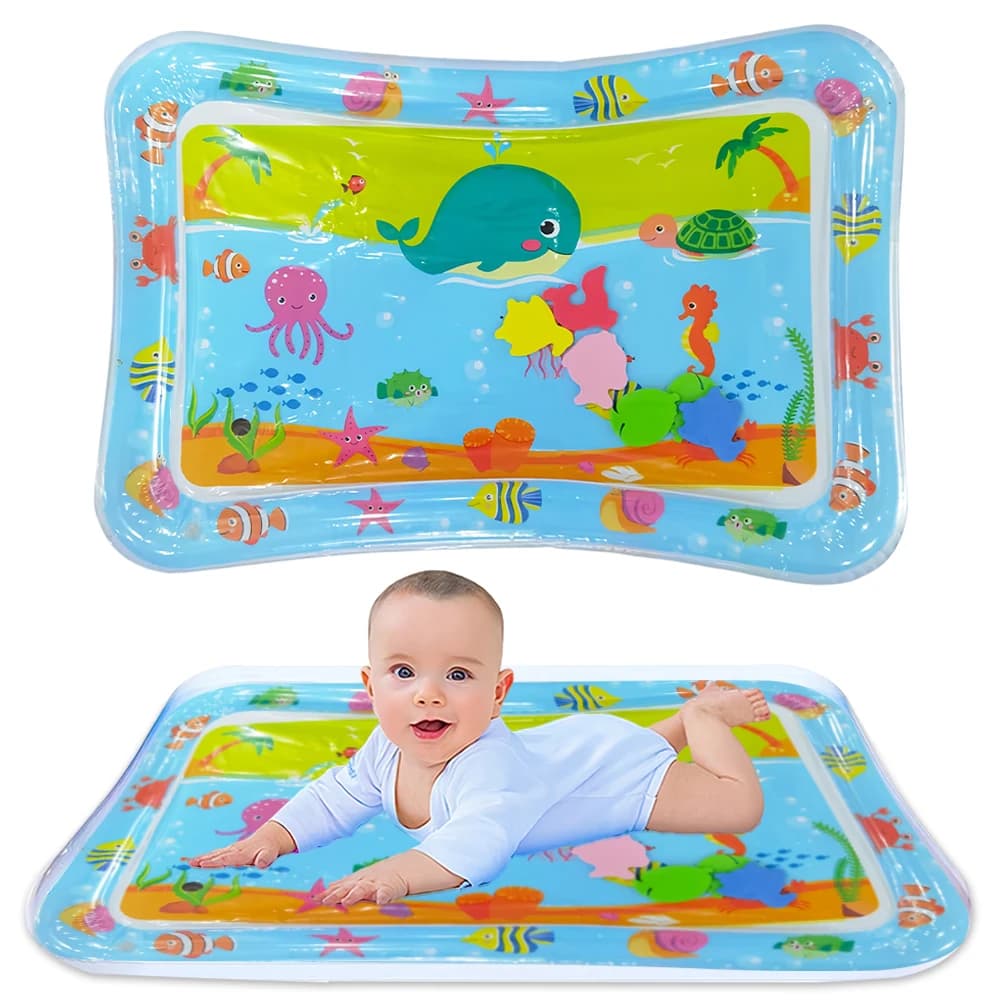 1pc balena blu gonfiabile PVC che gioca tappetino d'acqua bambino bambino pad attività di educazione precoce giocattoli tappetino cuscino regalo