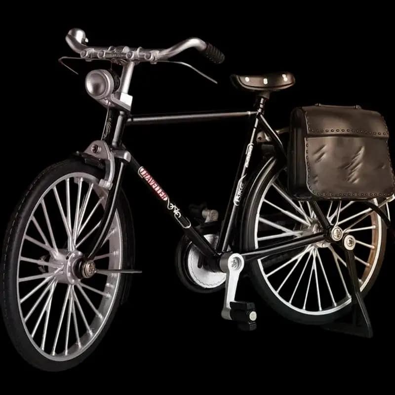 Collezione Squisita di Modelli di Biciclette Classiche in Lega 1:10 con Pompa e Attrezzi, Set Giocattolo Divertente di Mountain Bike in Metallo